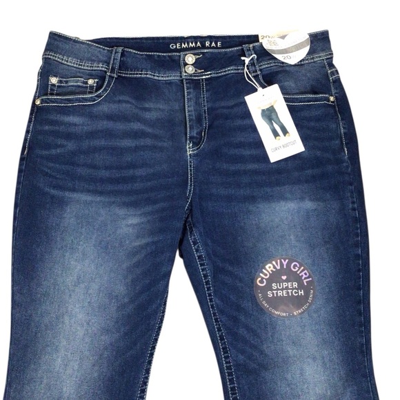 Gemma Rae Women’s Jeans Size 20W Mid Rise Stretch Curvy Bootcut Embellished - Picture 3 of 9